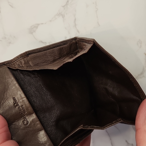 Authentic Christian Dior Vintage Leather Brown Coin Purse - Picture 6 of 10
